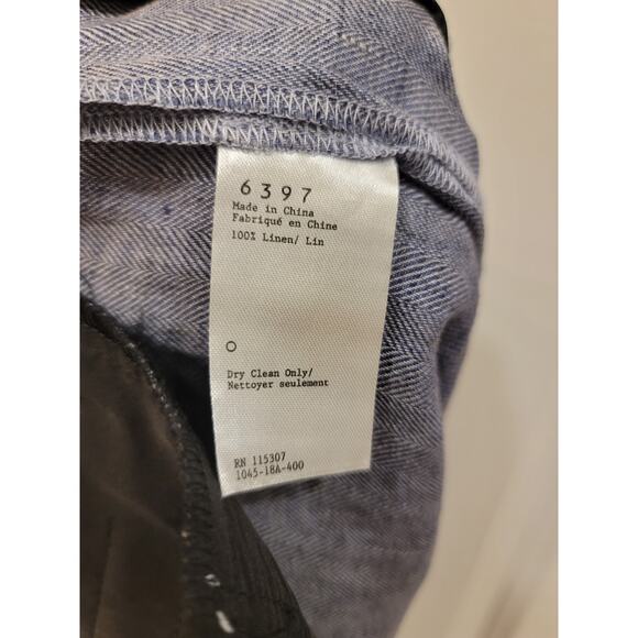 6397 Linen Pants in Blue - Picture 4 of 6